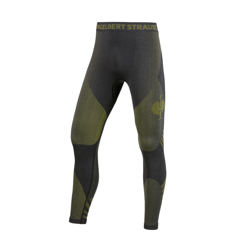 Ondergoed | Thermokleding: Functionele longpants e.s.trail seamless - warm + zwart/zuurgeel 3