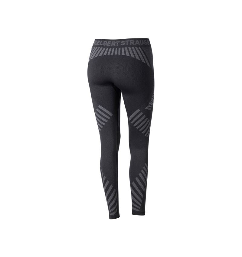 Thermo Ondergoed	: Functionele longpants e.s.trail seamless-warm,dame + zwart/bazaltgrijs 5