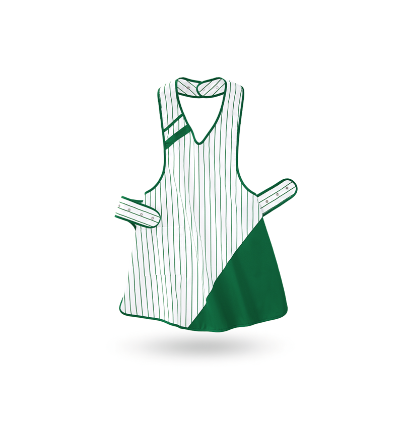 Schorten: Damesschort Ariane + wit/groen