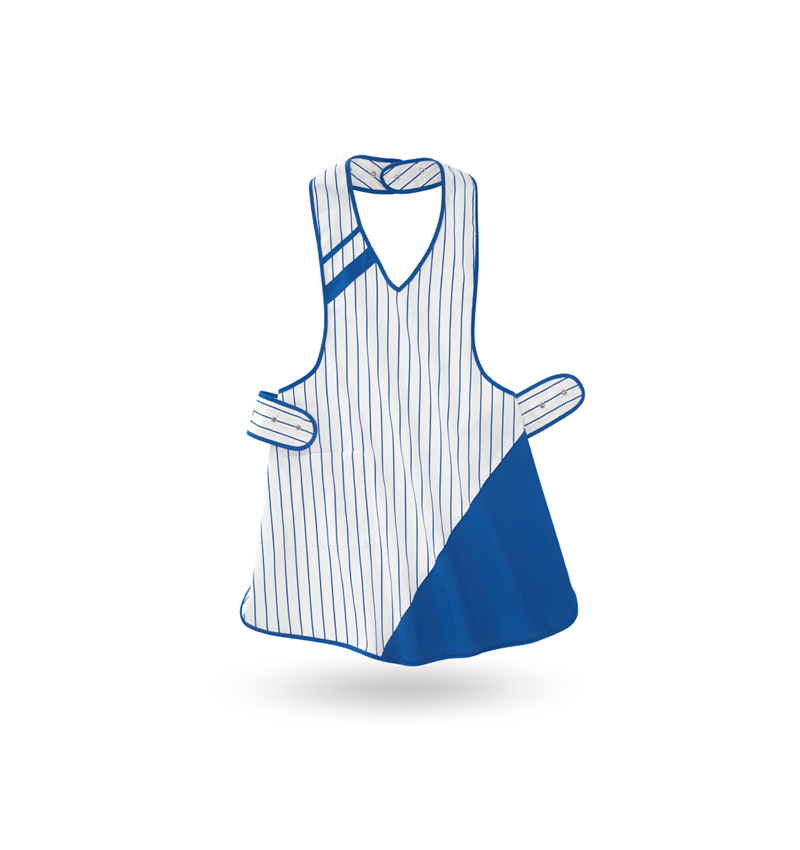 Schorten: Damesschort Ariane + wit/korenblauw