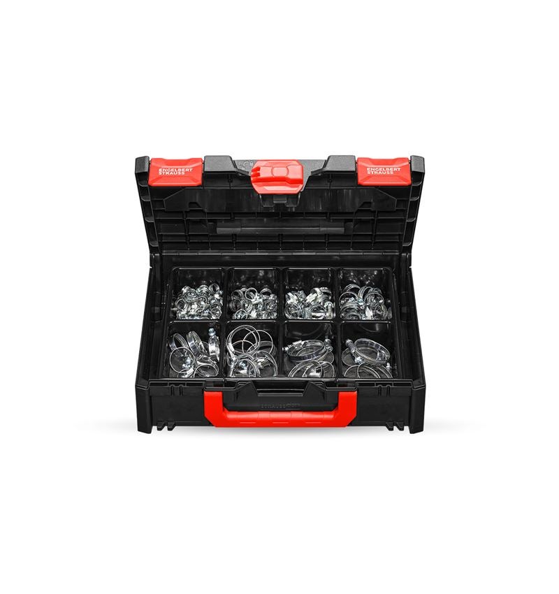 Assortiment kleine onderdelen: Assortiment slangklemmen in STRAUSSbox 118 midi
