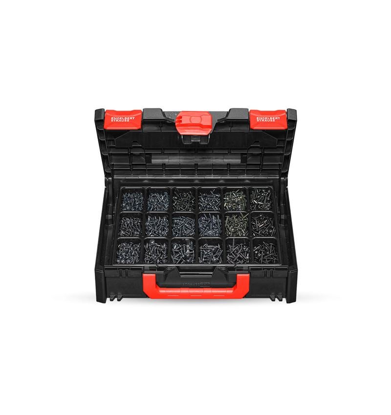 Schroeven: Assortiment plaatschroeven in STRAUSSbox 118 midi