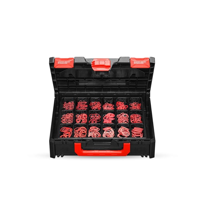 Assortiment kleine onderdelen: Afdichtringen DIN 7603 in STRAUSSbox 118 midi