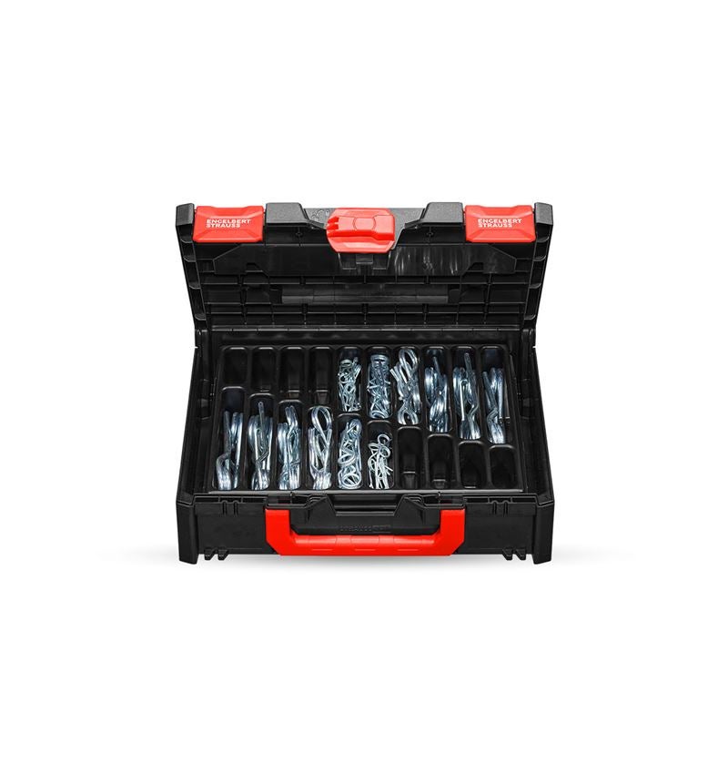 Assortiment kleine onderdelen: Assortiment borgveren in STRAUSSbox 118 midi