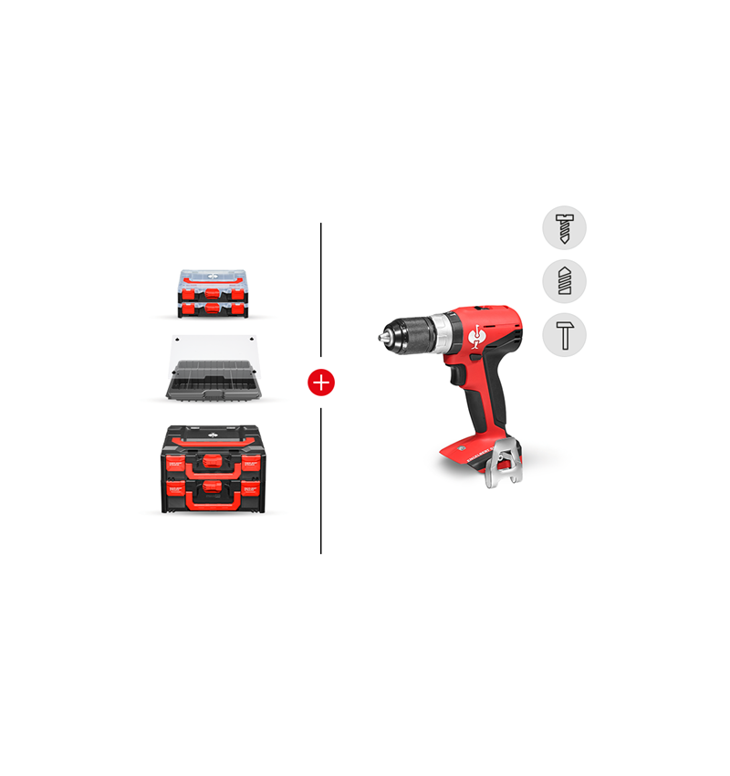 Elektrische gereedschappen: COMBI-SET 1 + 18,0 V accu-klopboormachine L