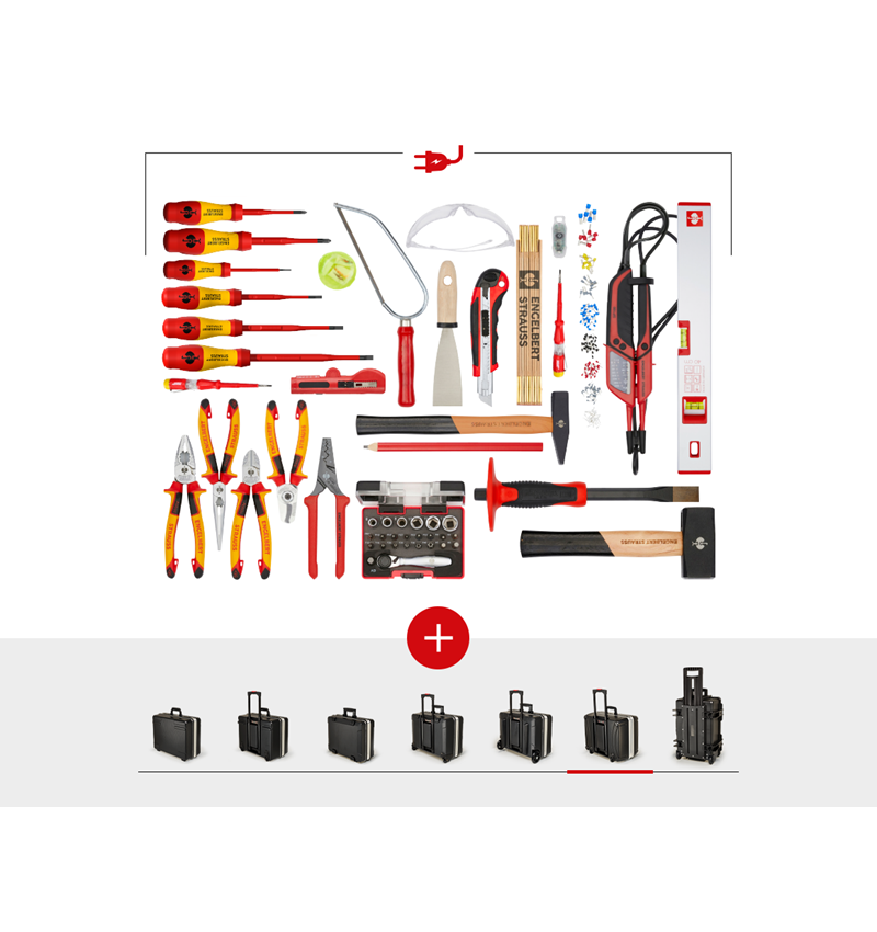 Gereedschapskoffers: Gereedschapsset elektro incl. gereedschapskoffer