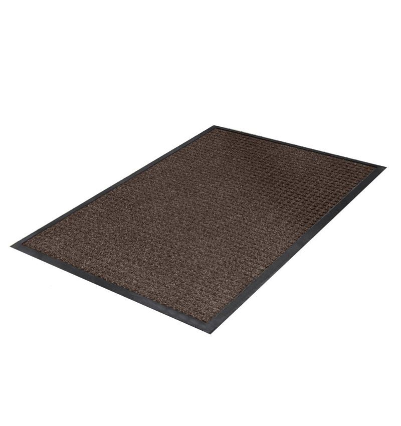 Vloermatten: Vochtwerende comfortmat met rubberen rand + bruin