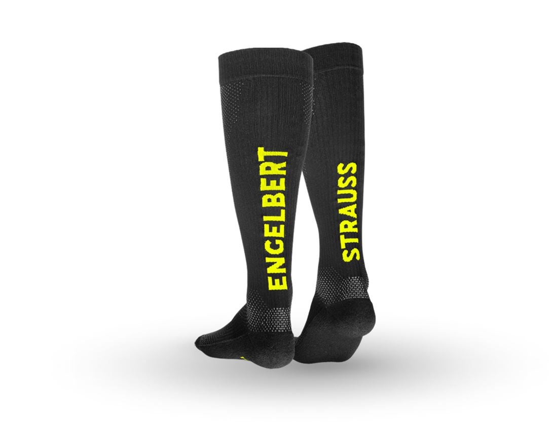 Sokken | Kousen: e.s. Allseason sokken Function light/x-high + zwart/signaalgeel