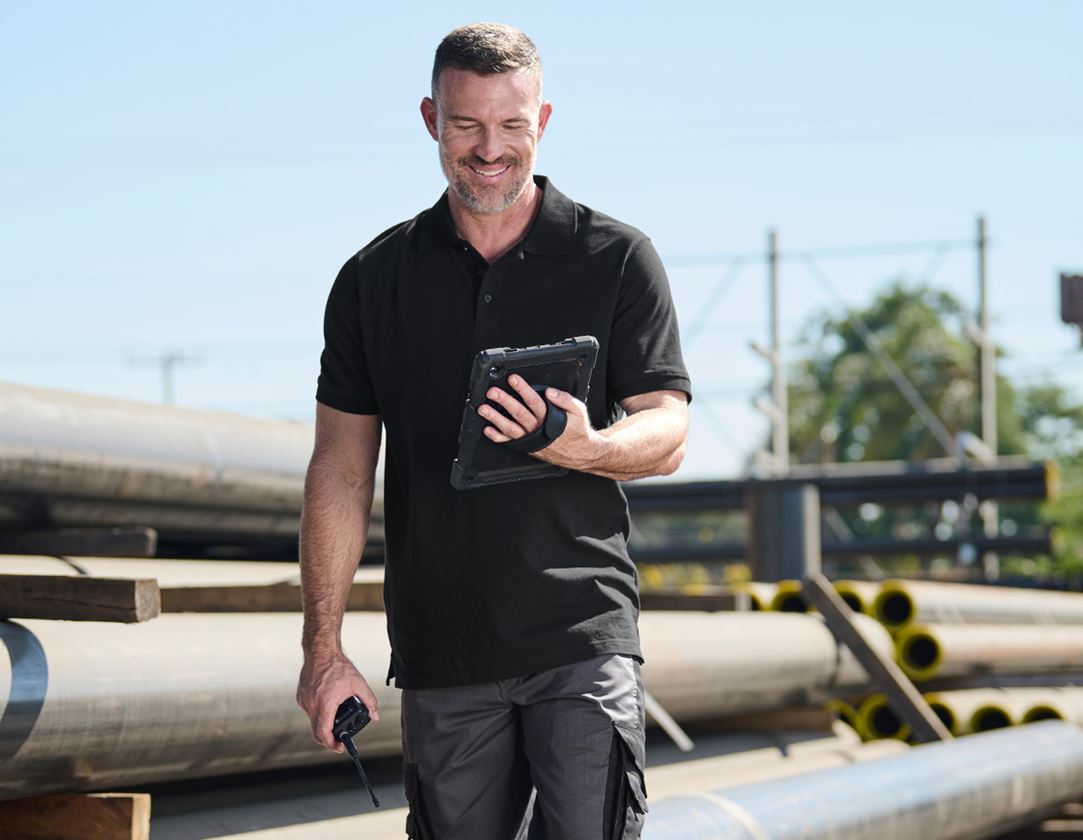 Onderwerpen: e.s. Polo-Shirt cotton + zwart 2