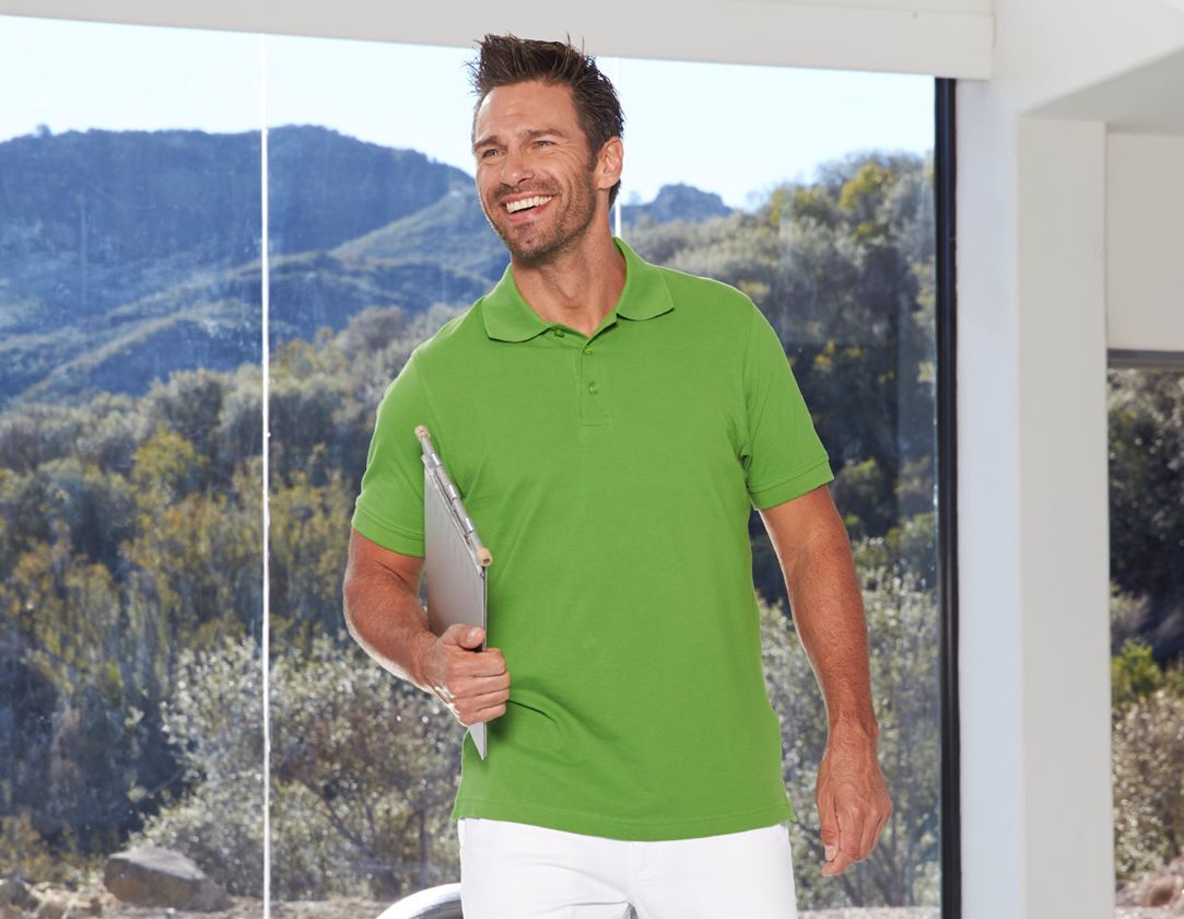 Bovenkleding: e.s. Polo-Shirt cotton + zeegroen