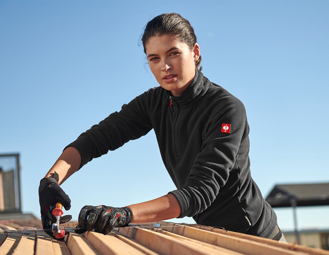 Onderwerpen: Dames Microfleece schipperstrui dryplexx® micro + zwart