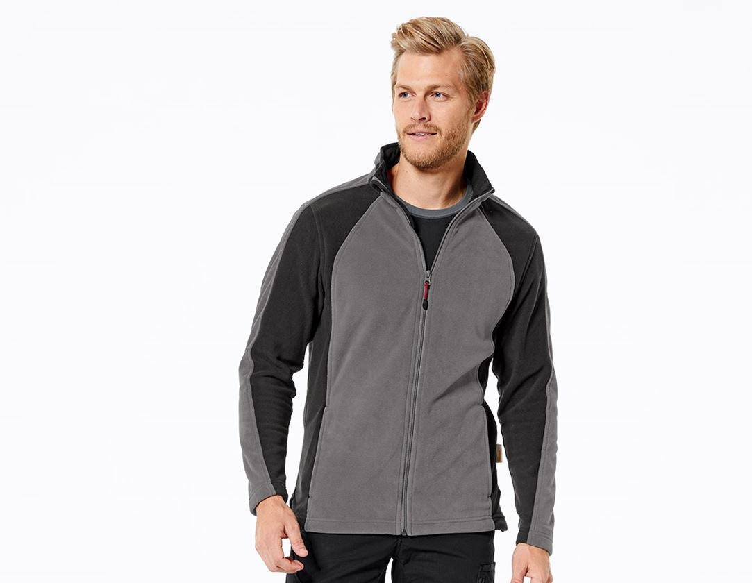 Werkjassen: Microfleece jack dryplexx® micro + antraciet/zwart