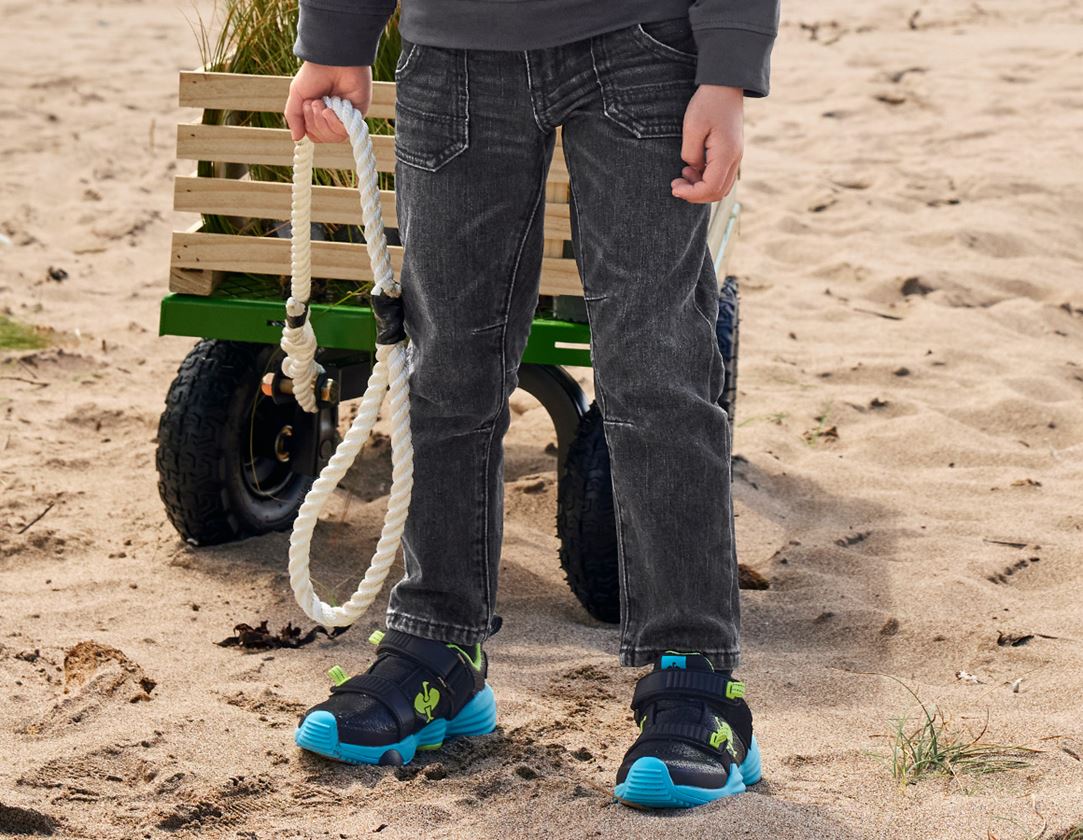 Broeken: e.s. Jeans POWERdenim, kinderen + blackwashed