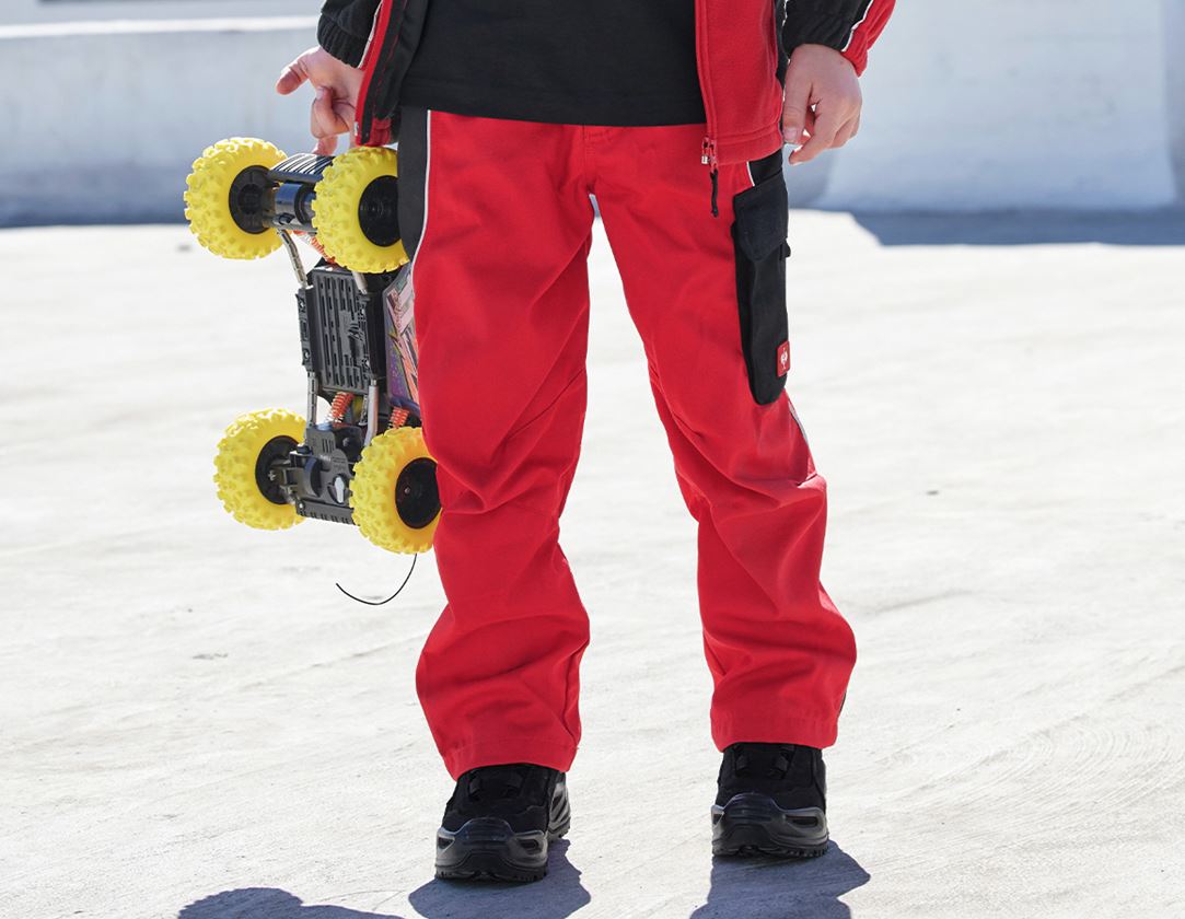 Broeken: Kinderbroek e.s.active + rood/zwart