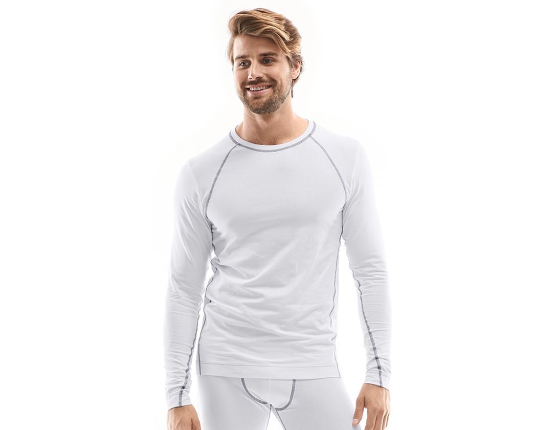 Ondergoed | Thermokleding: e.s. Cotton stretch longsleeve + wit