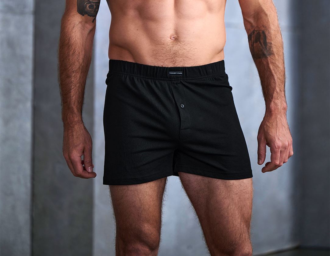 Ondergoed | Thermokleding: Boxershort, per 2 verpakt + zwart