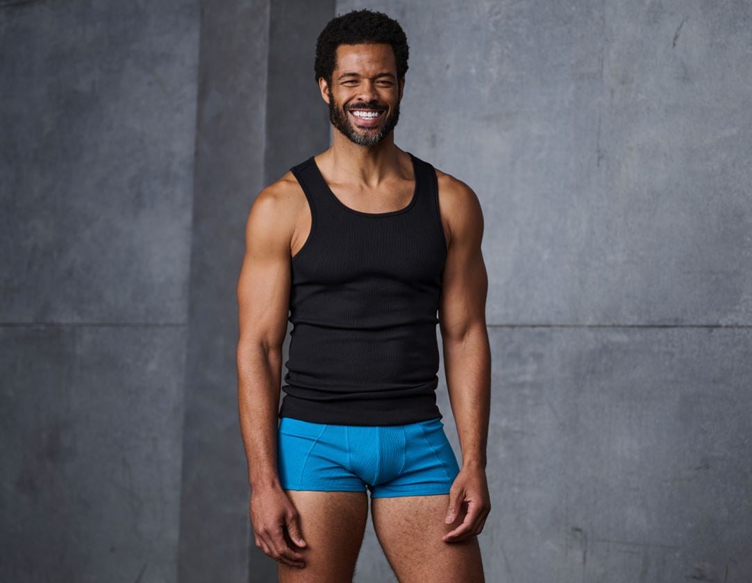 Onderwerpen: e.s. Cotton rib tank-shirt + zwart