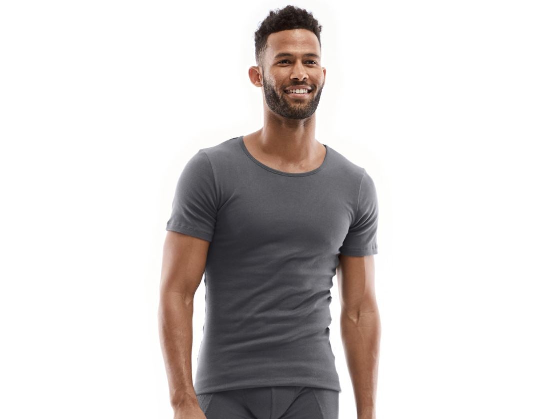 Ondergoed | Thermokleding: e.s. Cotton rib T-shirt + titaan