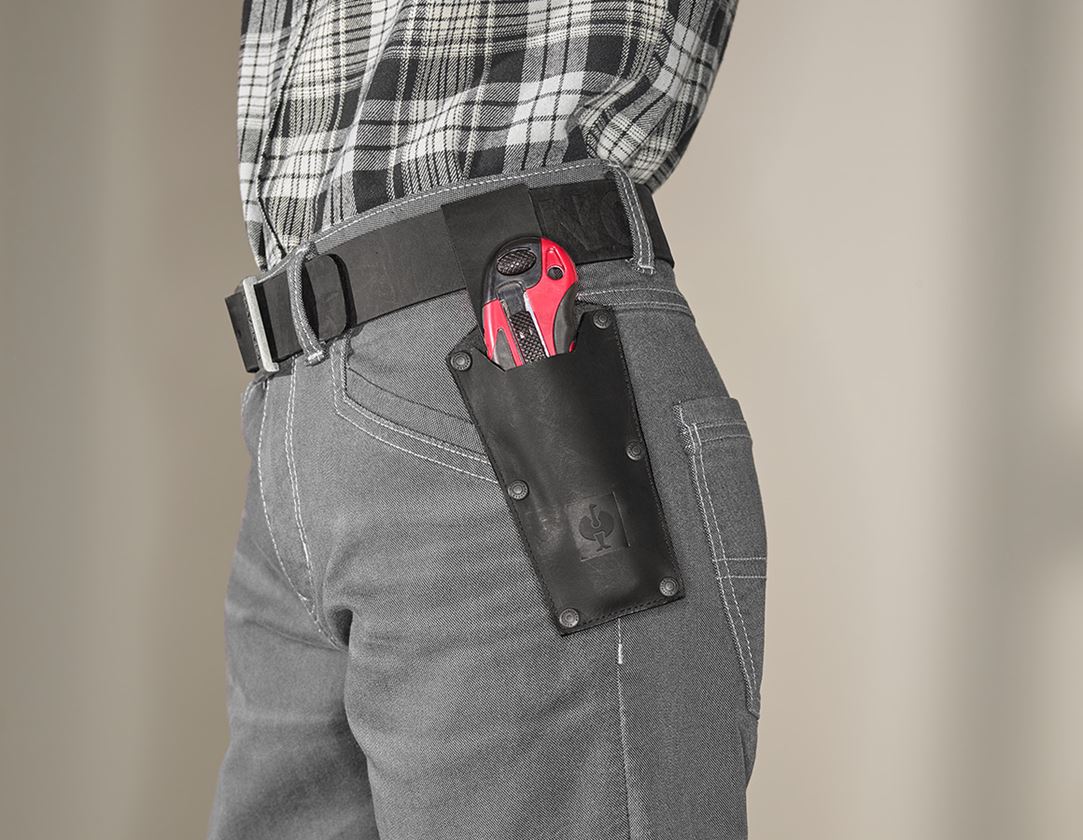 Accessoires: Leren meshouder e.s.vintage + zwart