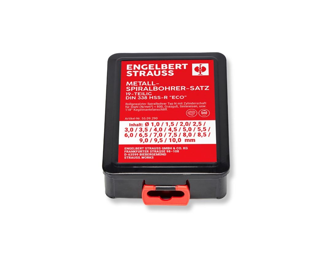 Boor: e.s. HSS-R metaal-spiraalboor-set eco 9