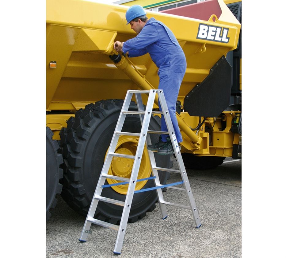 Ladders: KRAUSE Dubbel trapleer, samengebogen 4