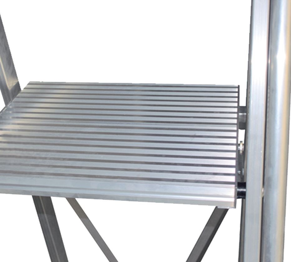 Ladders: KRAUSE Bokladder met treden met groot platform 1