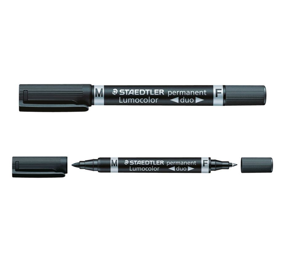 Schrijven | Corrigeren: STAEDTLER Lumocolor permanent duo, etui met 4 