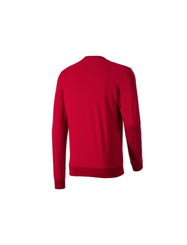Schrijnwerkers / Meubelmakers: e.s. Longsleeve cotton stretch + vuurrood 3