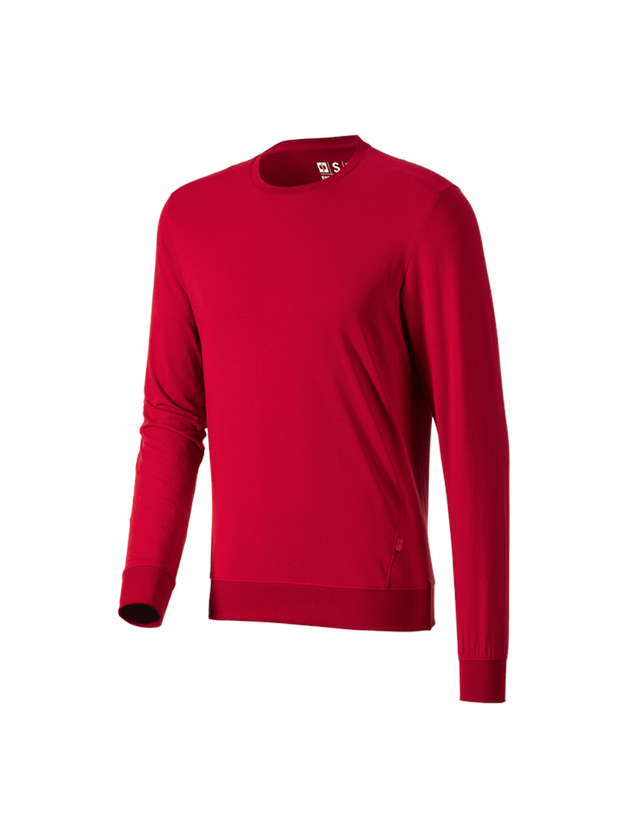 Schrijnwerkers / Meubelmakers: e.s. Longsleeve cotton stretch + vuurrood 2