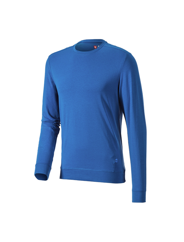 Bovenkleding: e.s. Longsleeve cotton stretch + gentiaanblauw 1