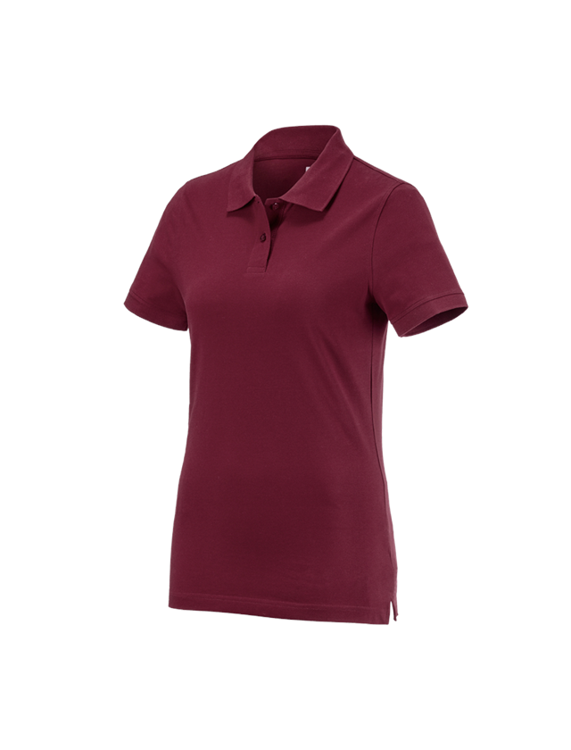 Onderwerpen: e.s. Polo-Shirt cotton, dames + bordeaux 3