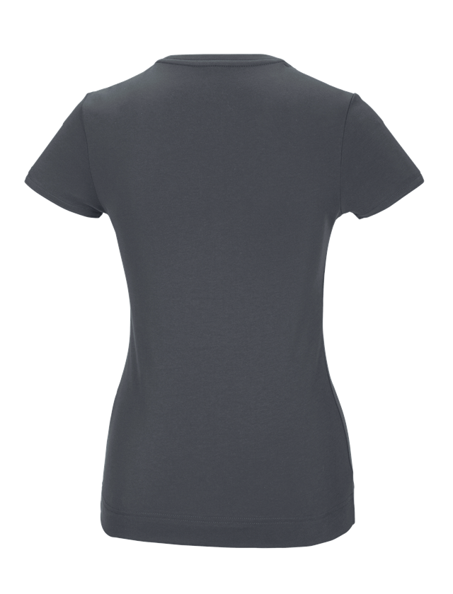 Onderwerpen: e.s. Functioneel T-shirt poly cotton, dames + antraciet 1