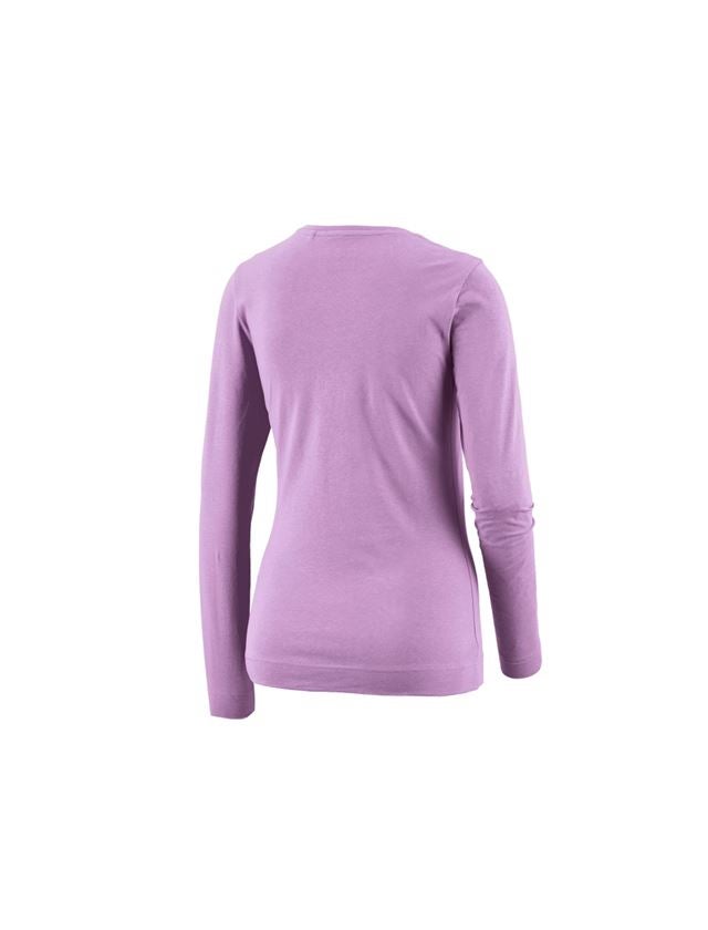 Bovenkleding: e.s. Longsleeve cotton stretch, dames + lavendel 1