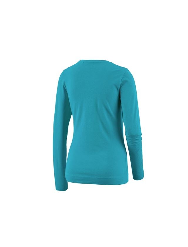 Bovenkleding: e.s. Longsleeve cotton stretch, dames + oceaan 1