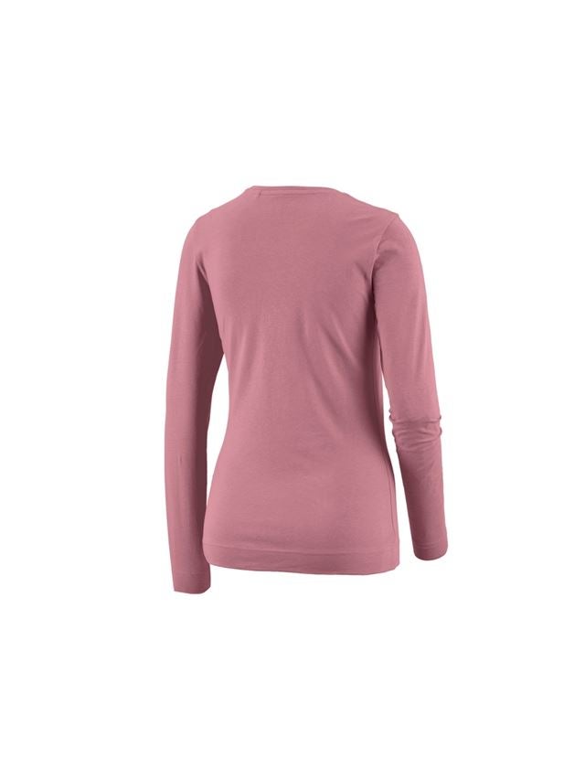 Bovenkleding: e.s. Longsleeve cotton stretch, dames + oudroze 1