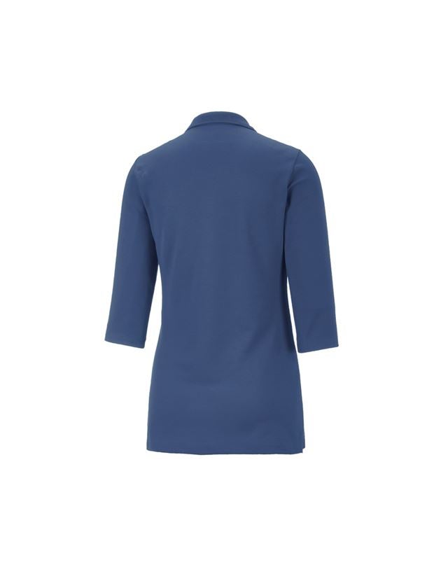 Onderwerpen: e.s. Pique-Polo 3/4-mouw cotton stretch, dames + kobalt 1