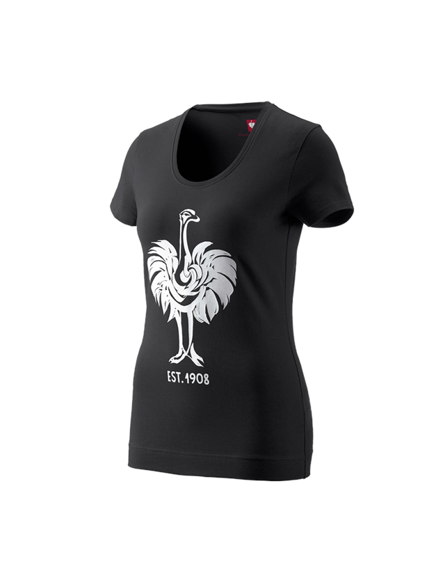 Bovenkleding: e.s. T-Shirt 1908, dames + zwart/wit 1