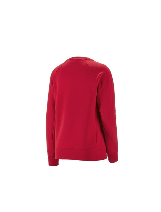 Bovenkleding: e.s. Sweatshirt cotton stretch, dames + vuurrood 1