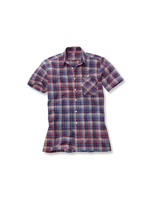 Bovenkleding: Overhemd, korte mouw Rom + rood