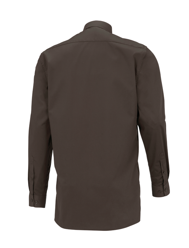 Bovenkleding: e.s. Service-overhemd lange mouw + kastanje 1