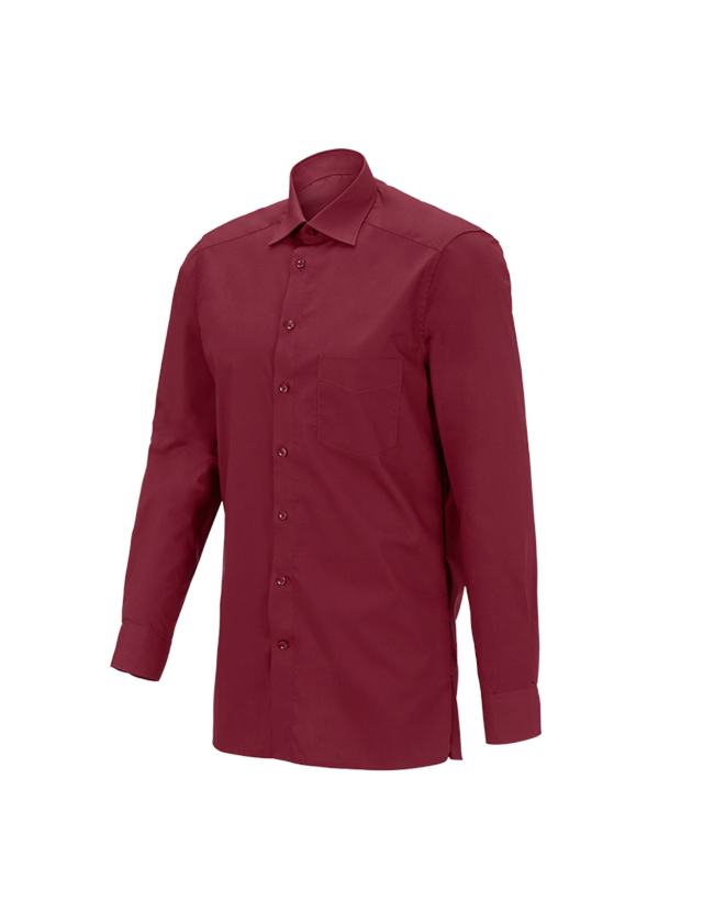 Bovenkleding: e.s. Service-overhemd lange mouw + robijn