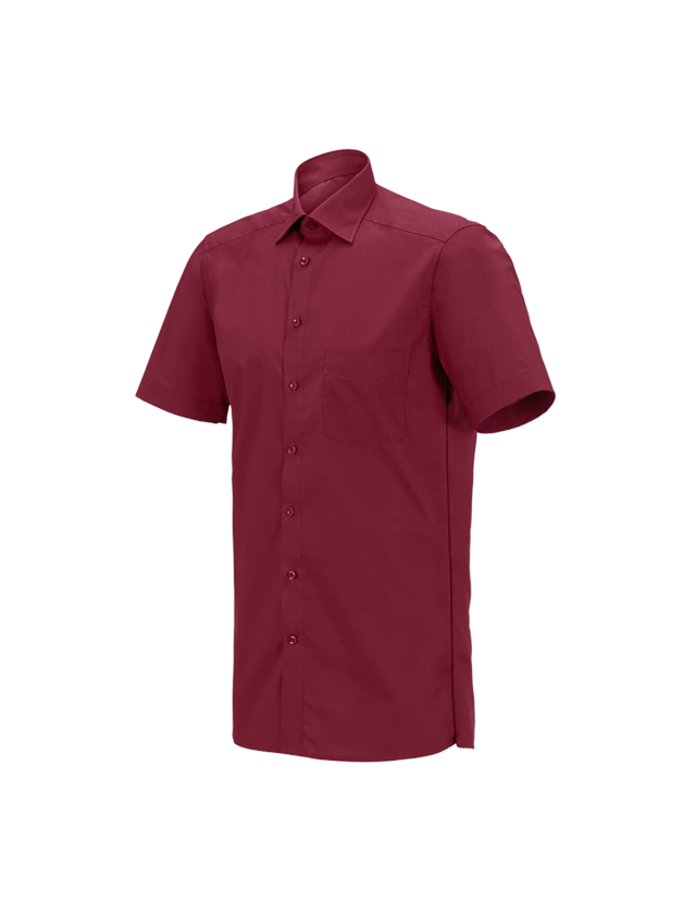 Bovenkleding: e.s. Service-overhemd korte mouw + robijn
