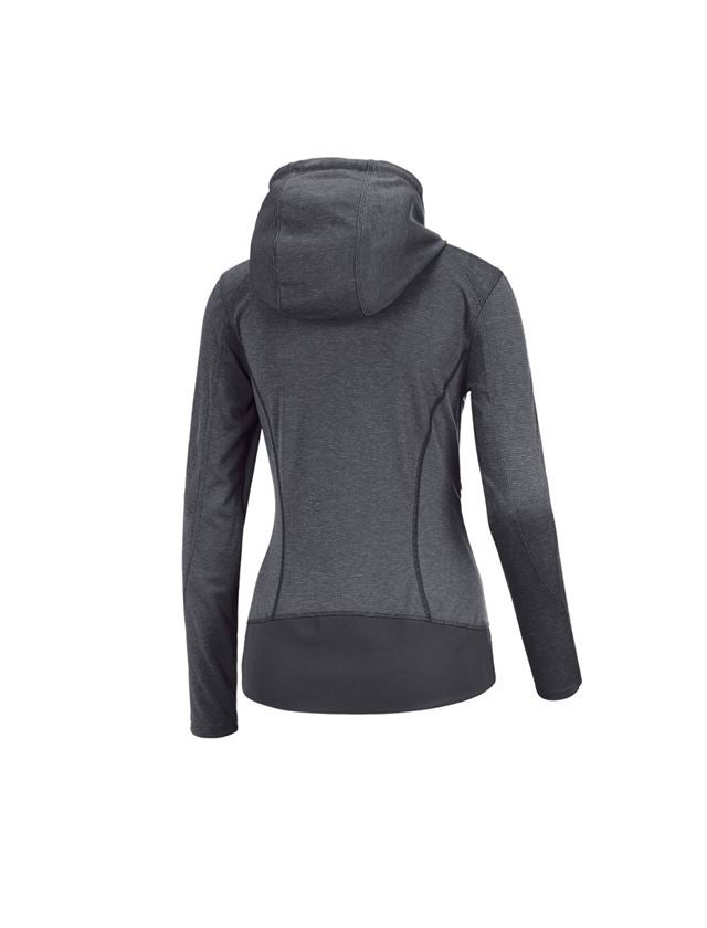 Werkjassen: e.s. Functioneel capuchonjack stripe, dames + antraciet 3