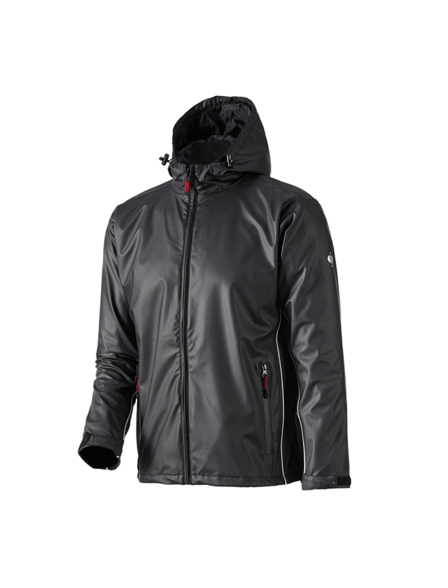Werkjassen: Regenjack flexactive + zwart/grijs 1