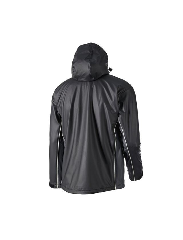 Werkjassen: Regenjack flexactive + zwart/grijs 2