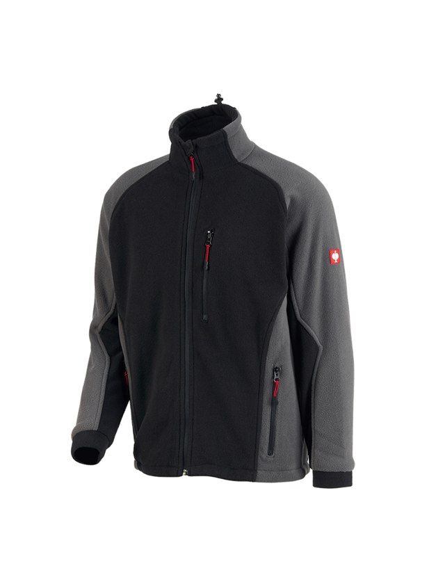 Werkjassen: Functionele fleecejack dryplexx® wind + zwart/antraciet 2