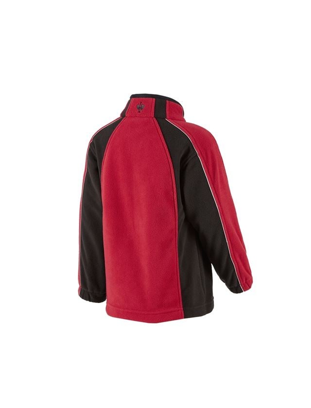Jassen: Microfleece kinderjack dryplexx® micro + rood/zwart 2