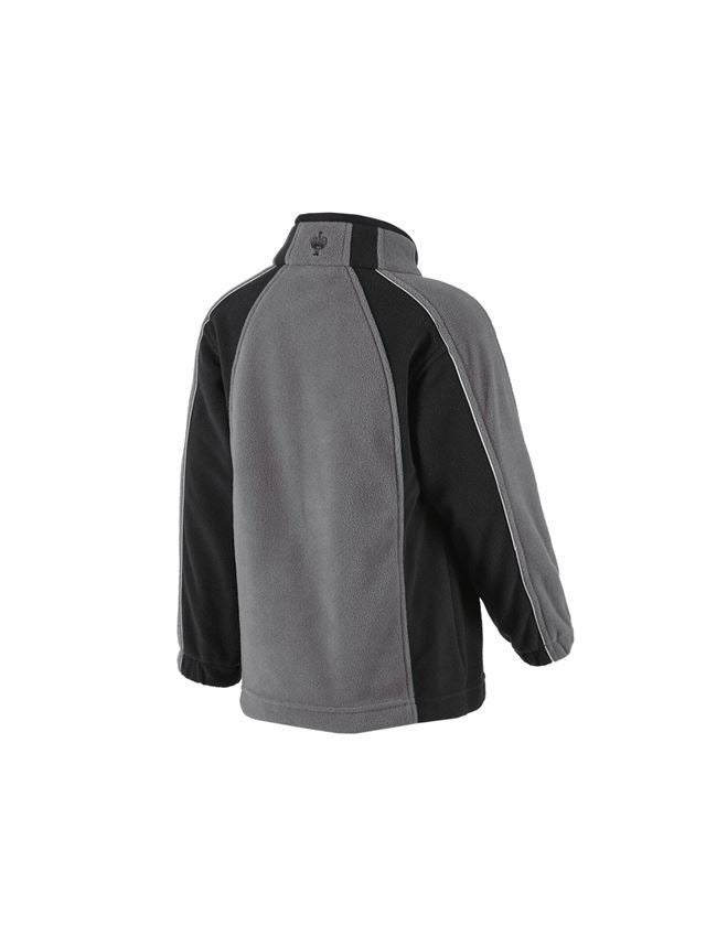 Jassen: Microfleece kinderjack dryplexx® micro + antraciet/zwart 4