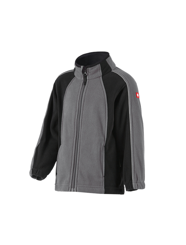 Jassen: Microfleece kinderjack dryplexx® micro + antraciet/zwart 3