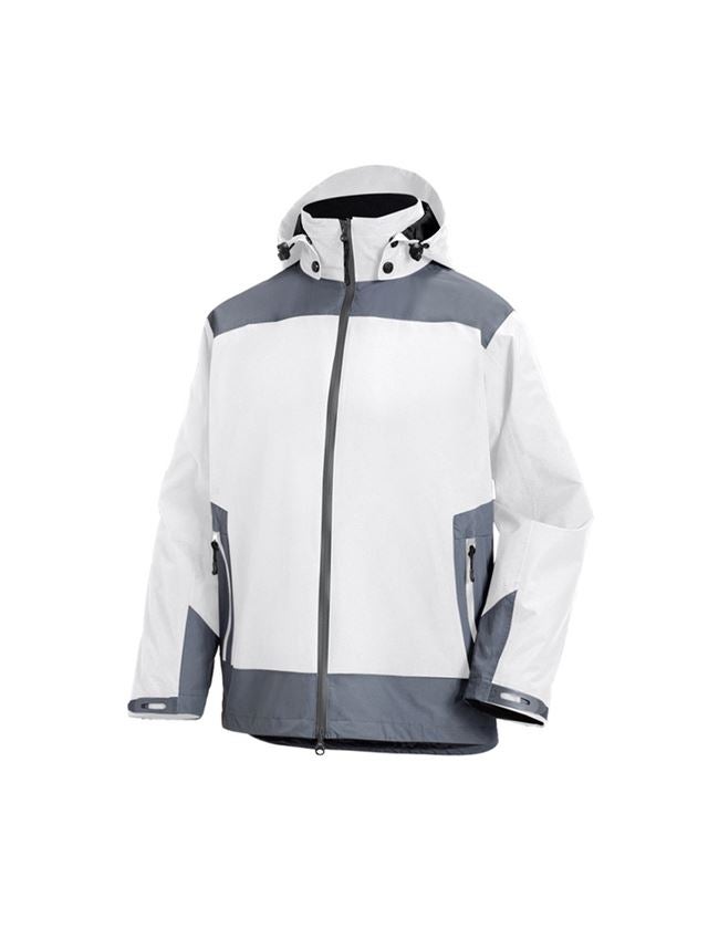 Werkjassen: e.s. 3 in 1 functionele jack, heren + wit/grijs 2